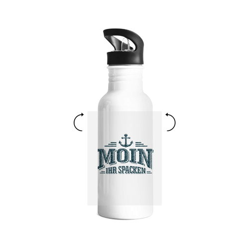 Edelstahl-Trinkflasche "MOIN Ihr Spacken" #502