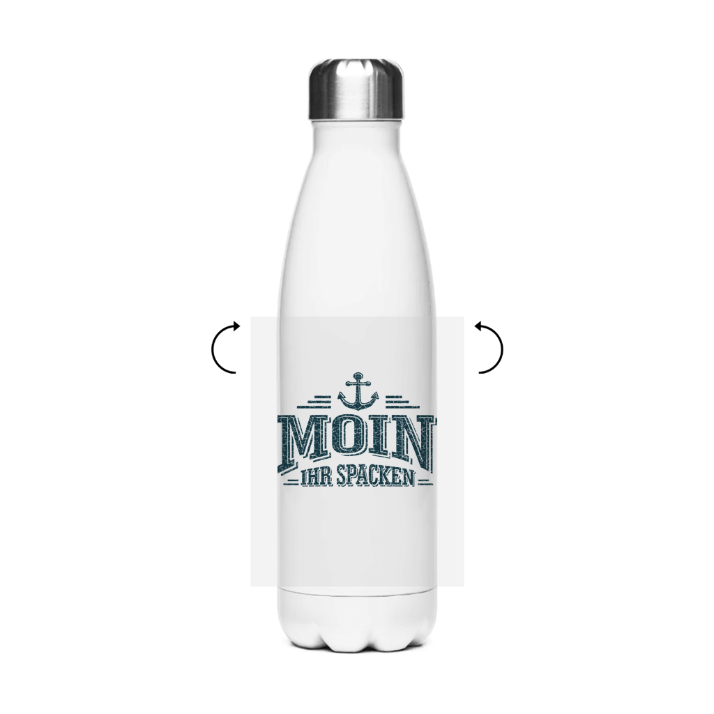 Edelstahl-Thermoflasche  "MOIN Ihr Spacken" #502