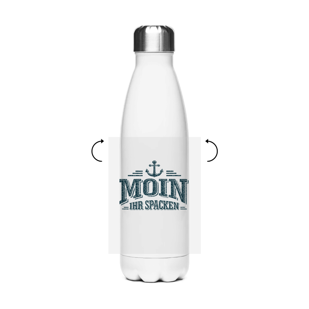 Edelstahl-Thermoflasche  "MOIN Ihr Spacken" #502