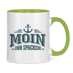 Keramik-Tasse zweifarbig  "MOIN Ihr Spacken" #502