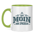 Keramik-Tasse zweifarbig  "MOIN Ihr Spacken" #502
