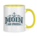 Keramik-Tasse zweifarbig  "MOIN Ihr Spacken" #502