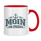 Keramik-Tasse zweifarbig  "MOIN Ihr Spacken" #502