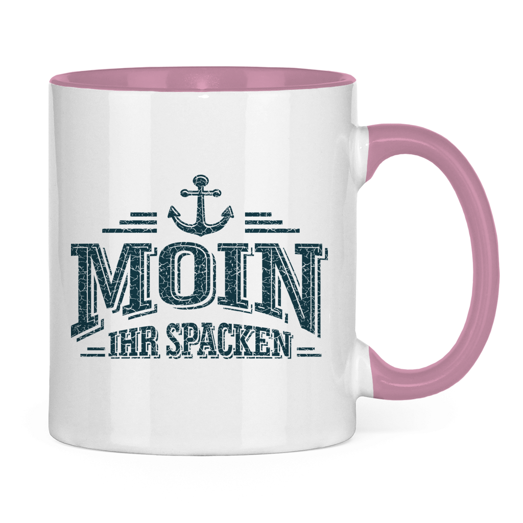 Keramik-Tasse zweifarbig  "MOIN Ihr Spacken" #502