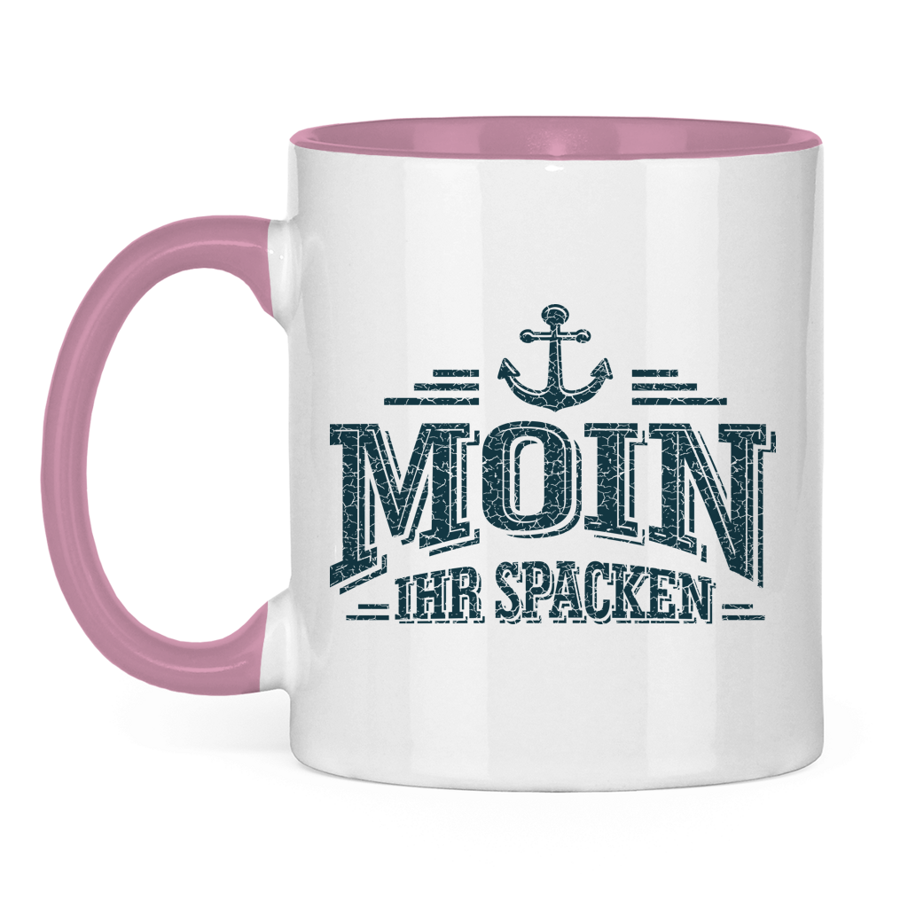 Keramik-Tasse zweifarbig  "MOIN Ihr Spacken" #502