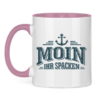 Keramik-Tasse zweifarbig  "MOIN Ihr Spacken" #502