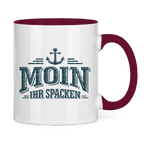 Keramik-Tasse zweifarbig  "MOIN Ihr Spacken" #502