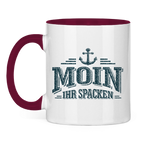 Keramik-Tasse zweifarbig  "MOIN Ihr Spacken" #502