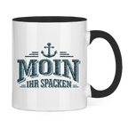 Keramik-Tasse zweifarbig  "MOIN Ihr Spacken" #502
