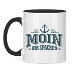 Keramik-Tasse zweifarbig  "MOIN Ihr Spacken" #502