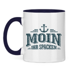 Keramik-Tasse zweifarbig  "MOIN Ihr Spacken" #502
