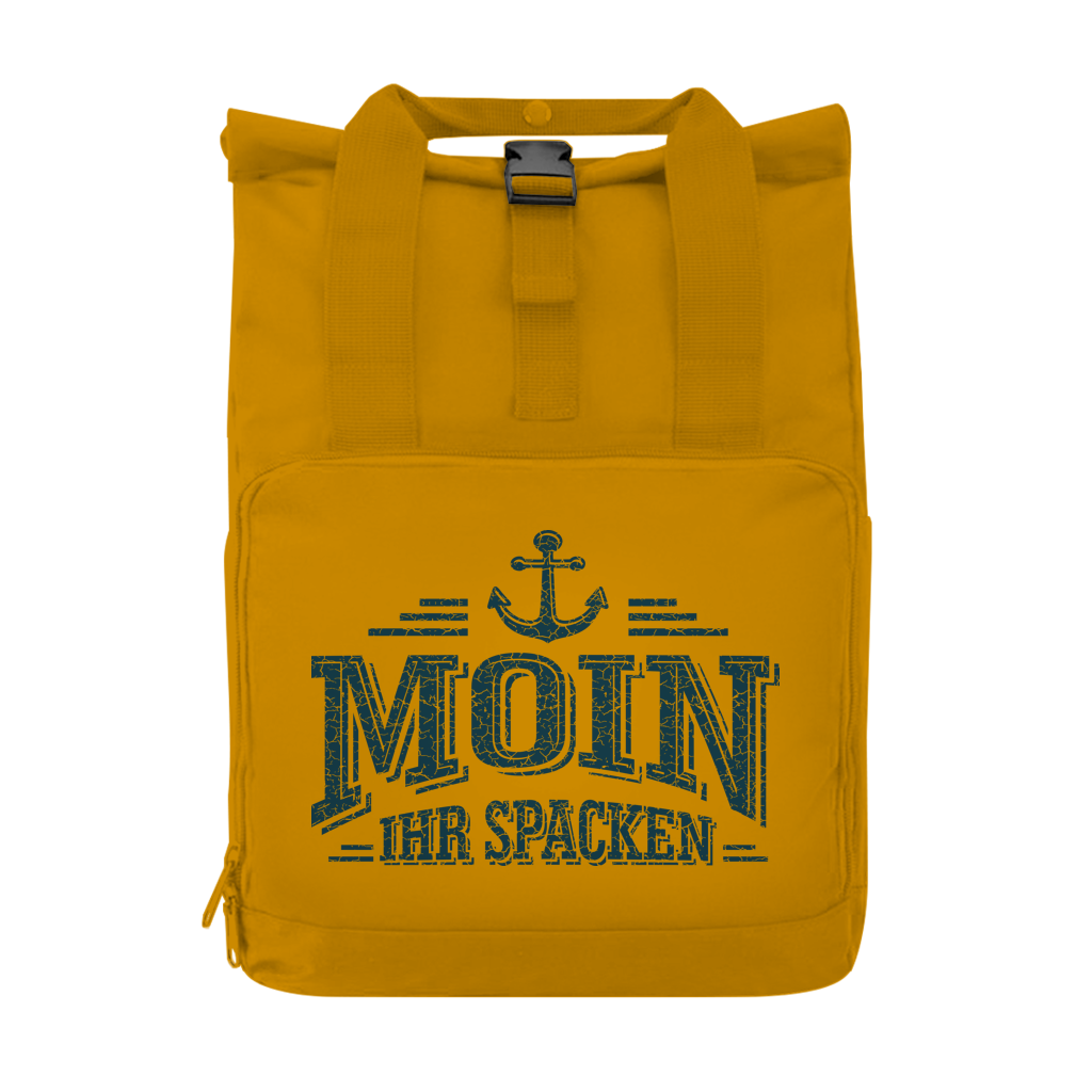 Rucksack mit Seitentasche  "MOIN Ihr Spacken" #502 Gr. S