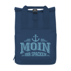 Rucksack mit Seitentasche  "MOIN Ihr Spacken" #502 Gr. S
