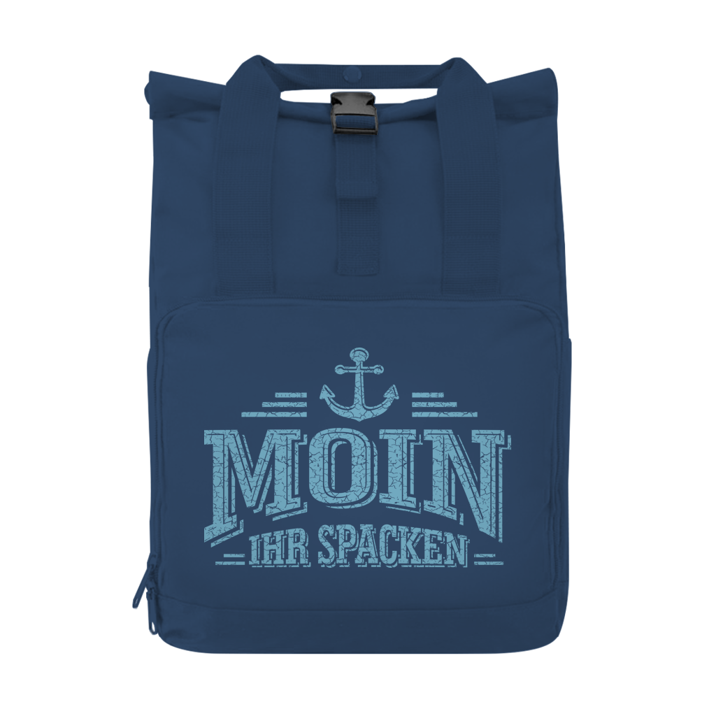 Rucksack mit Seitentasche  "MOIN Ihr Spacken" #502 Gr. S