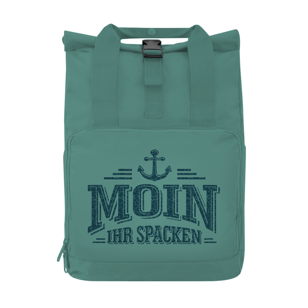 Rucksack mit Seitentasche  "MOIN Ihr Spacken" #502 Gr. S