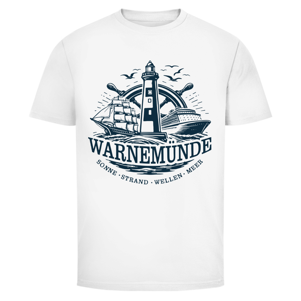 T-Shirt unisex "Warnemünde Leuchtturm" #500 - einseitiger Druck
