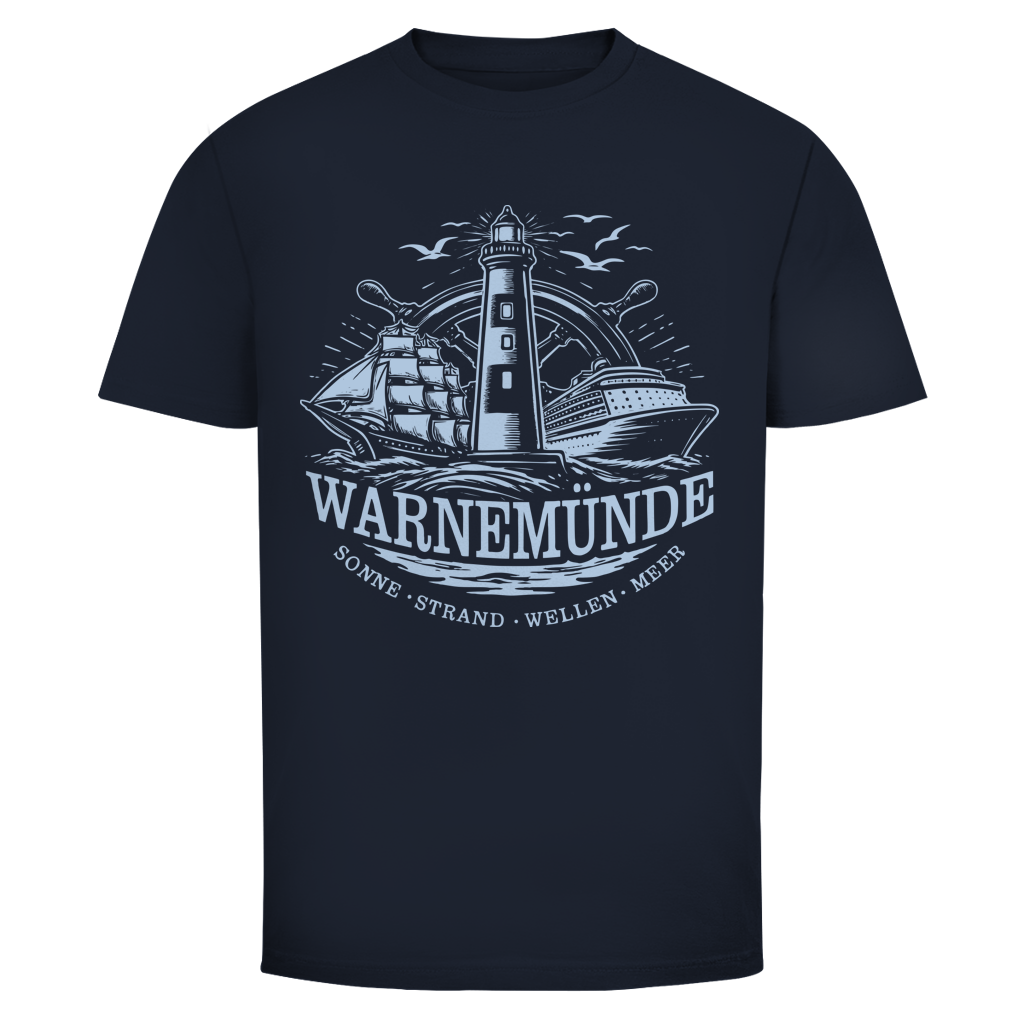 T-Shirt unisex "Warnemünde Leuchtturm" #500 - einseitiger Druck