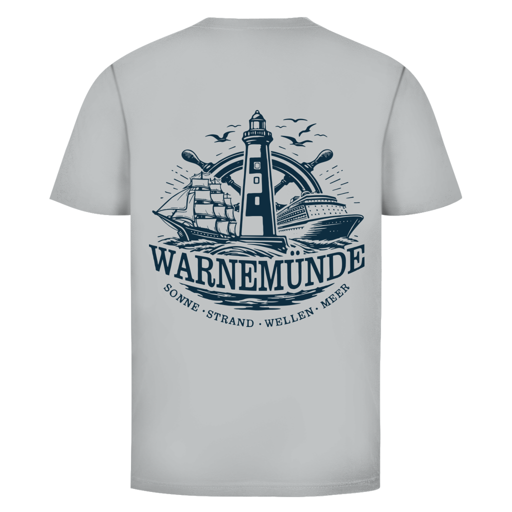 T-Shirt unisex "Warnemünde Leuchtturm" #500 - beidseitiger Druck