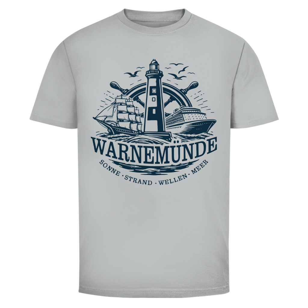 T-Shirt unisex "Warnemünde Leuchtturm" #500 - beidseitiger Druck