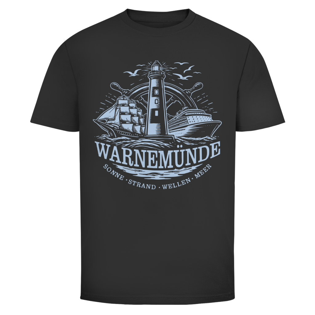 T-Shirt unisex "Warnemünde Leuchtturm" #500 - beidseitiger Druck