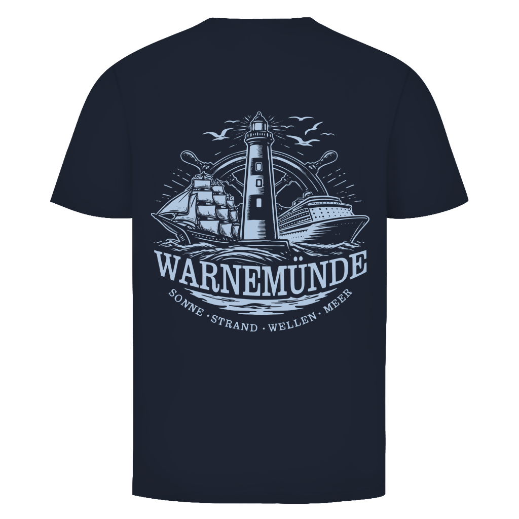 T-Shirt unisex "Warnemünde Leuchtturm" #500 - beidseitiger Druck