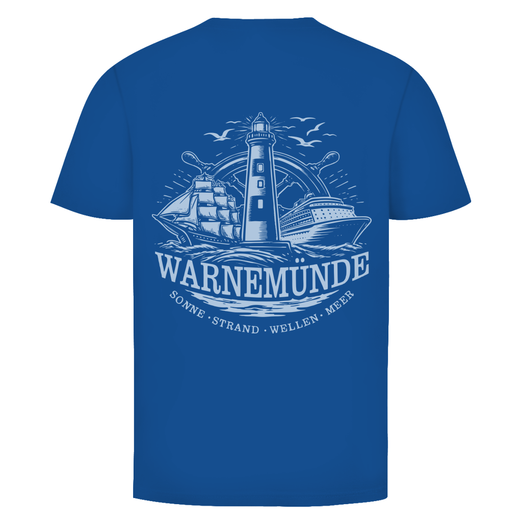 T-Shirt unisex "Warnemünde Leuchtturm" #500 - beidseitiger Druck