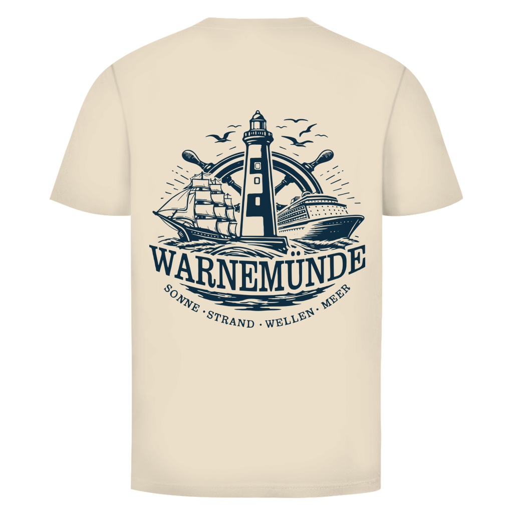 T-Shirt unisex "Warnemünde Leuchtturm" #500 - beidseitiger Druck