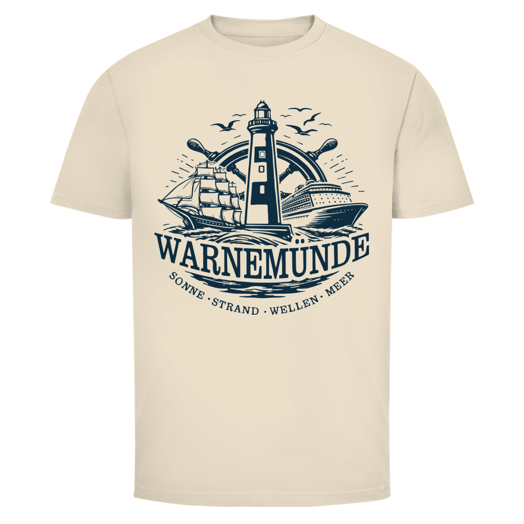 T-Shirt unisex "Warnemünde Leuchtturm" #500 - beidseitiger Druck
