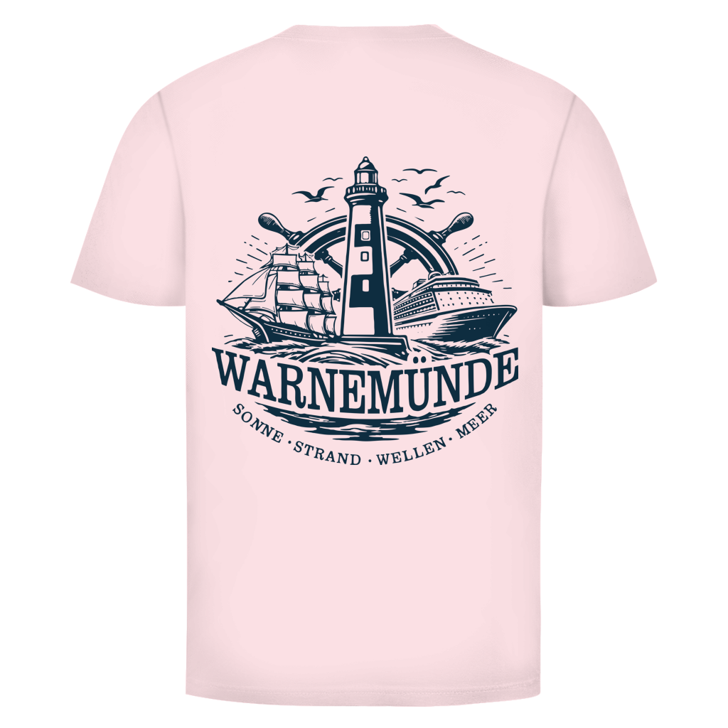 T-Shirt unisex "Warnemünde Leuchtturm" #500 - beidseitiger Druck