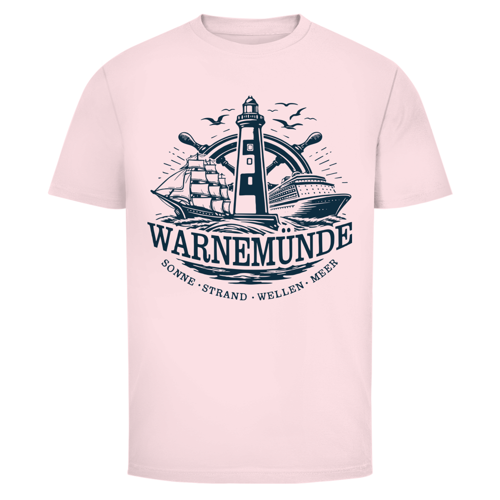 T-Shirt unisex "Warnemünde Leuchtturm" #500 - beidseitiger Druck
