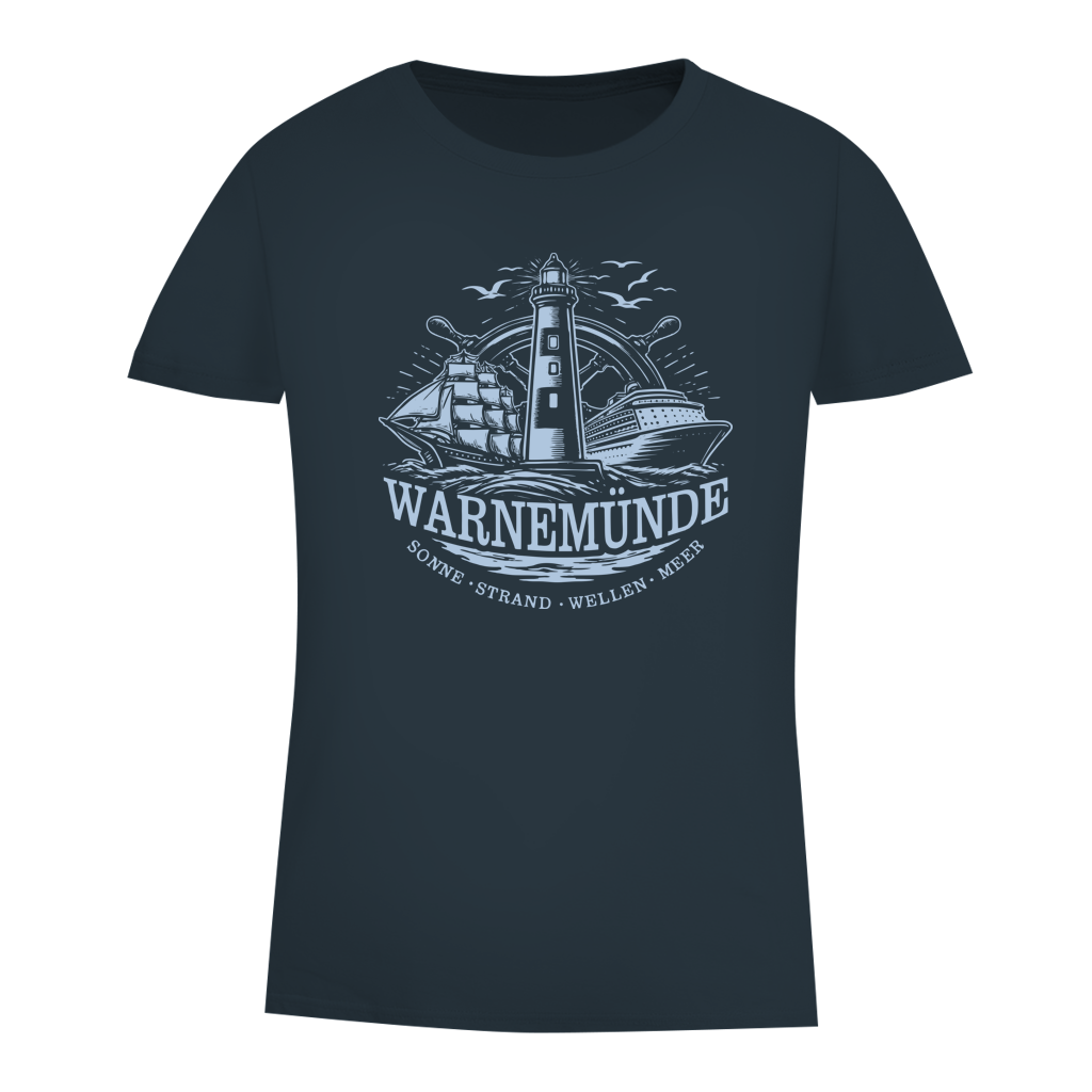 T-Shirt Damen "Warnemünde Leuchtturm" #500