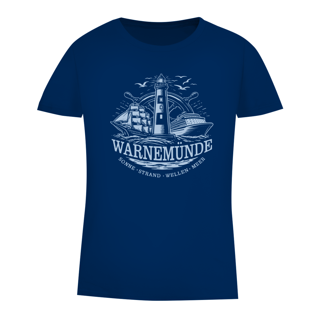 T-Shirt Damen "Warnemünde Leuchtturm" #500