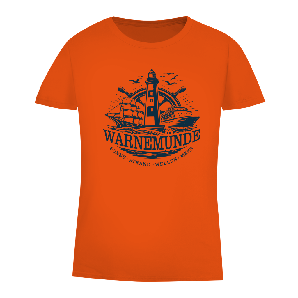 T-Shirt Damen "Warnemünde Leuchtturm" #500