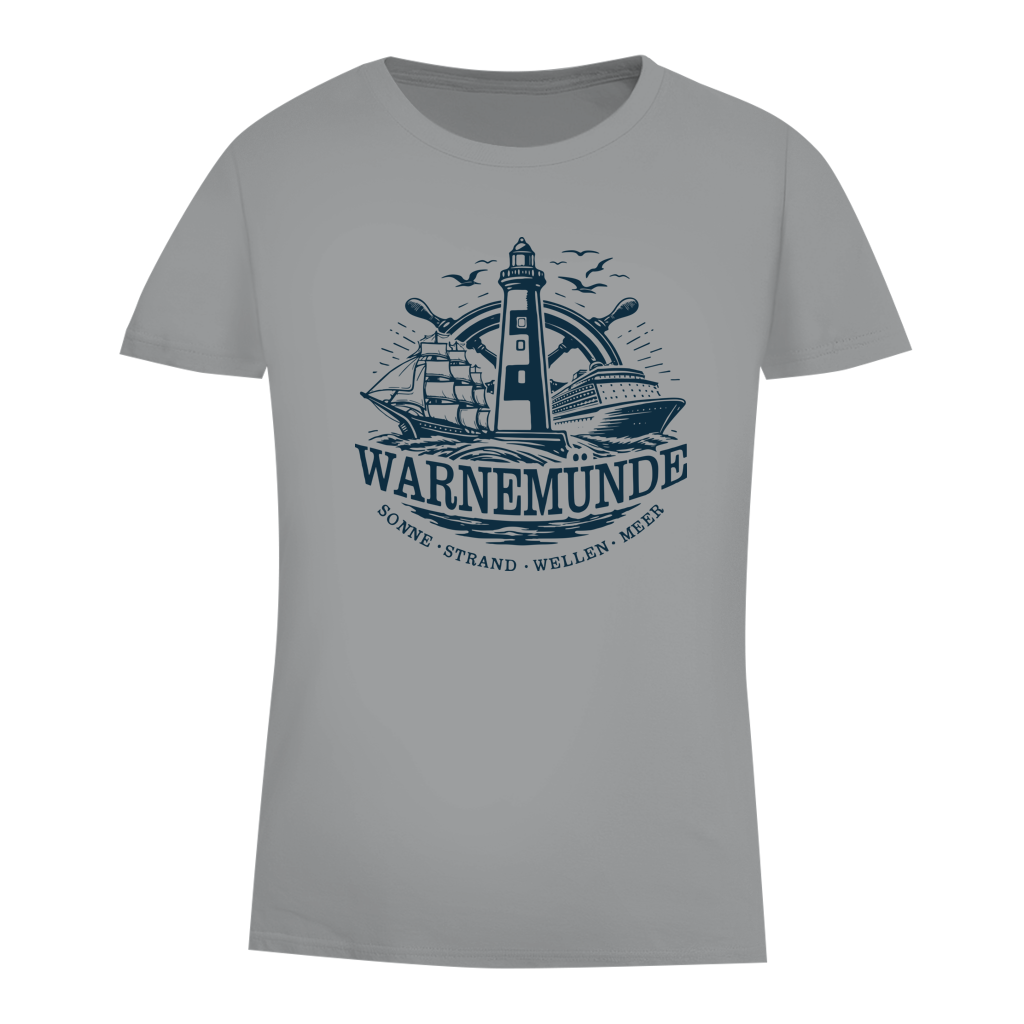 T-Shirt Damen "Warnemünde Leuchtturm" #500