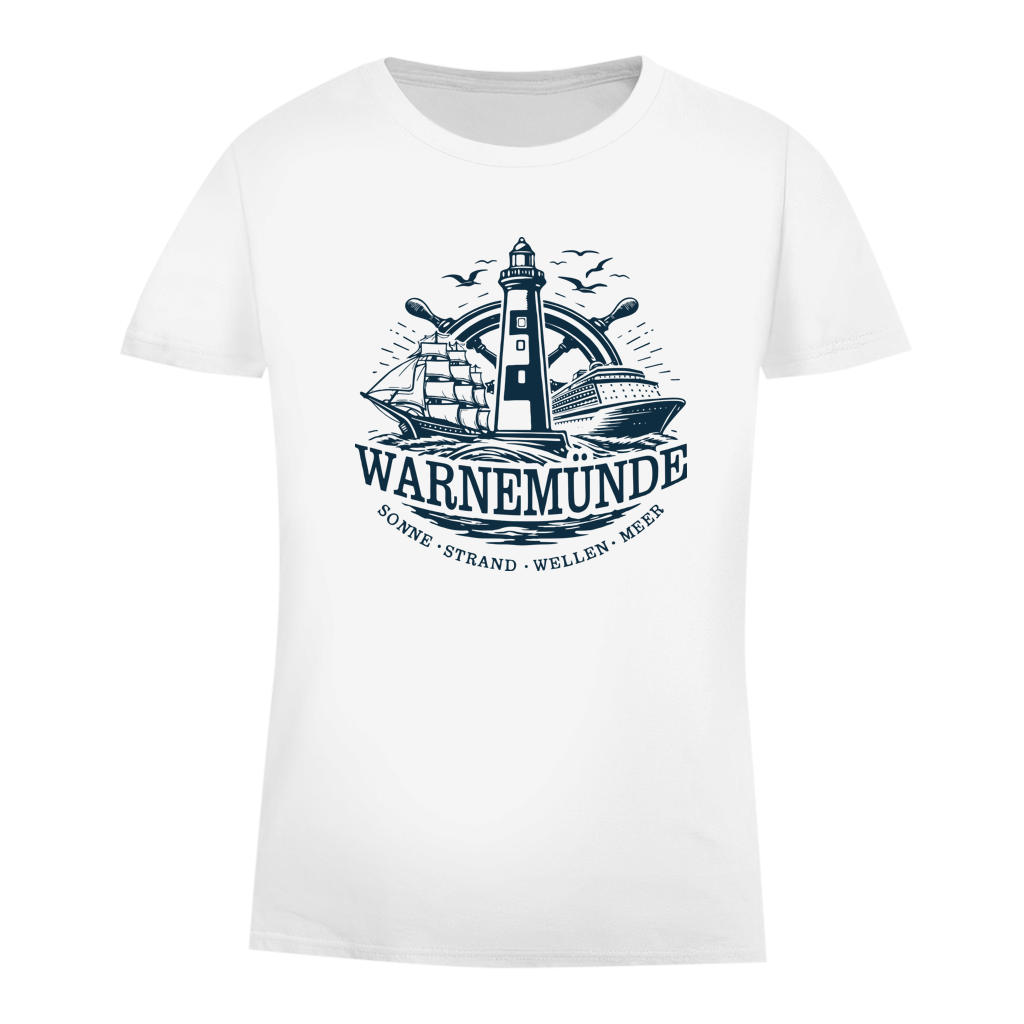 T-Shirt Damen "Warnemünde Leuchtturm" #500