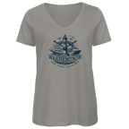 T-Shirt Damen V-Neck "Warnemünde Leuchtturm" #500