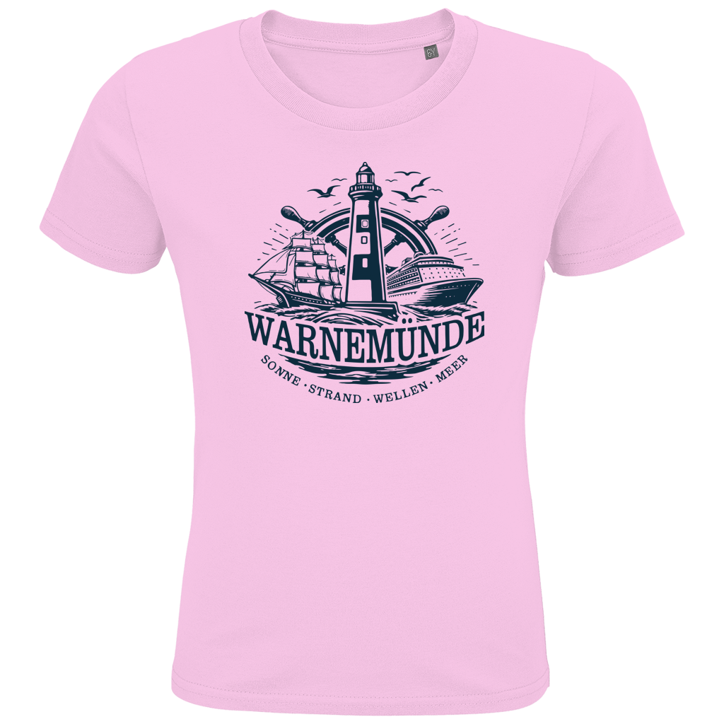 T-Shirt Kinder "Warnemünde Leuchtturm" #500 einseitiger Druck