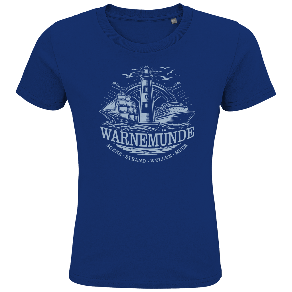 T-Shirt Kinder "Warnemünde Leuchtturm" #500 einseitiger Druck