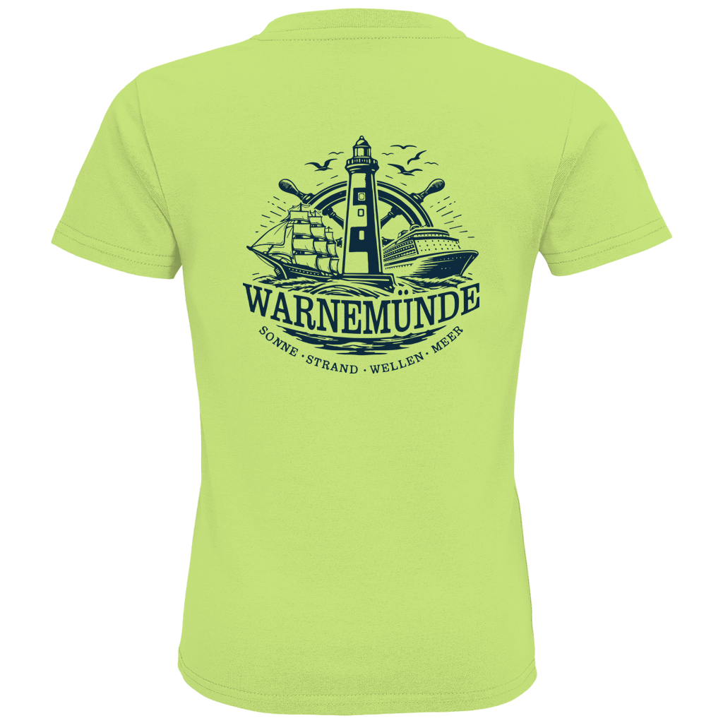 T-Shirt Kinder "Warnemünde Leuchtturm" #500 - beidseitiger Druck