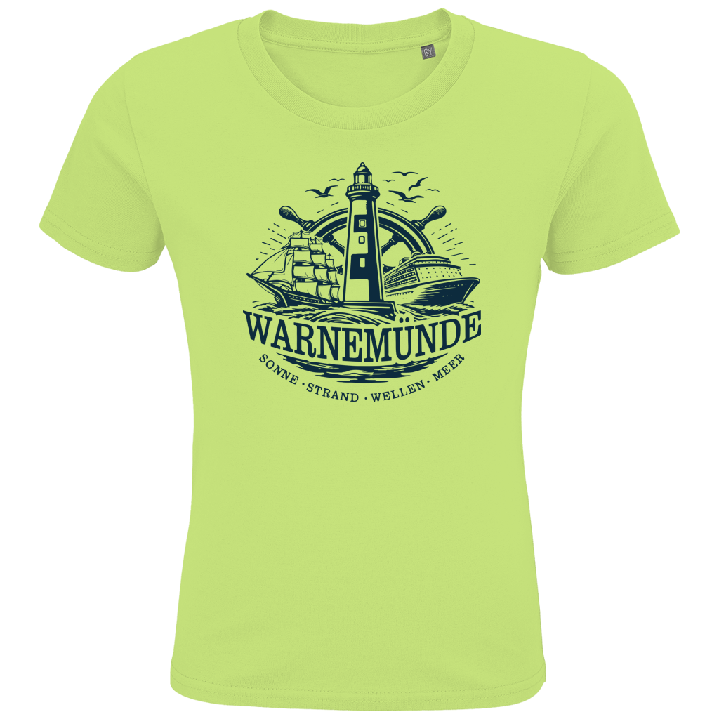 T-Shirt Kinder "Warnemünde Leuchtturm" #500 - beidseitiger Druck
