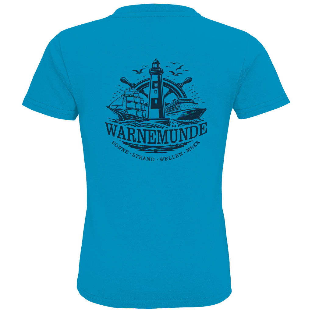 T-Shirt Kinder "Warnemünde Leuchtturm" #500 - beidseitiger Druck