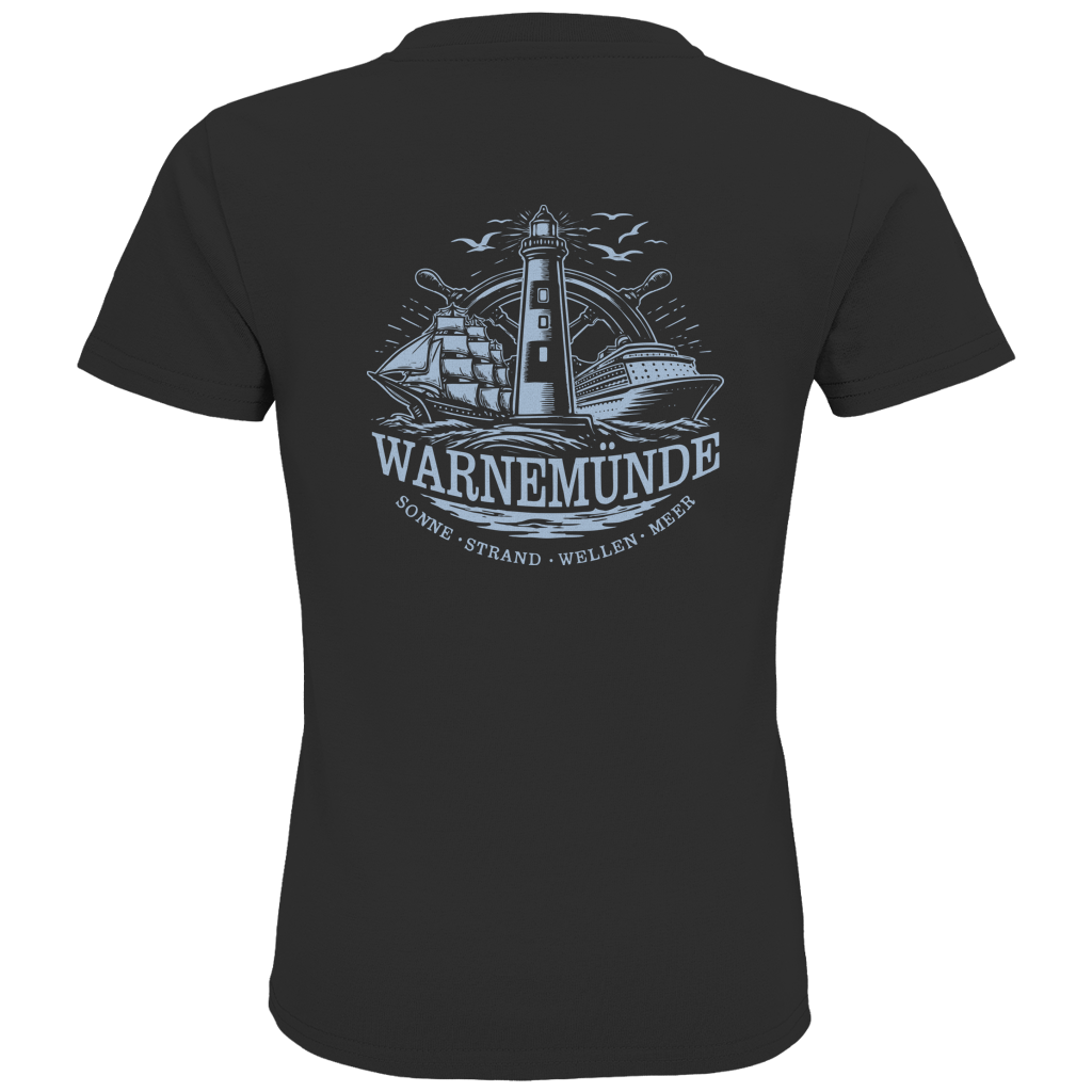 T-Shirt Kinder "Warnemünde Leuchtturm" #500 - beidseitiger Druck