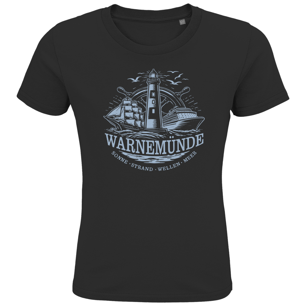 T-Shirt Kinder "Warnemünde Leuchtturm" #500 - beidseitiger Druck