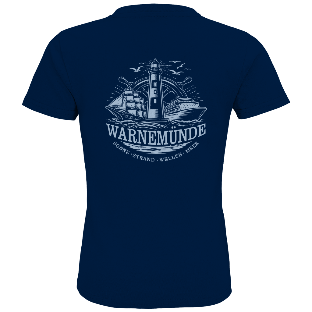 T-Shirt Kinder "Warnemünde Leuchtturm" #500 - beidseitiger Druck