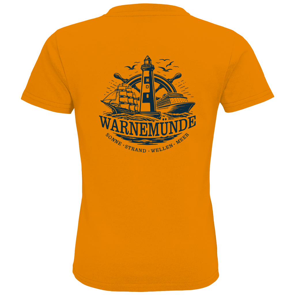 T-Shirt Kinder "Warnemünde Leuchtturm" #500 - beidseitiger Druck