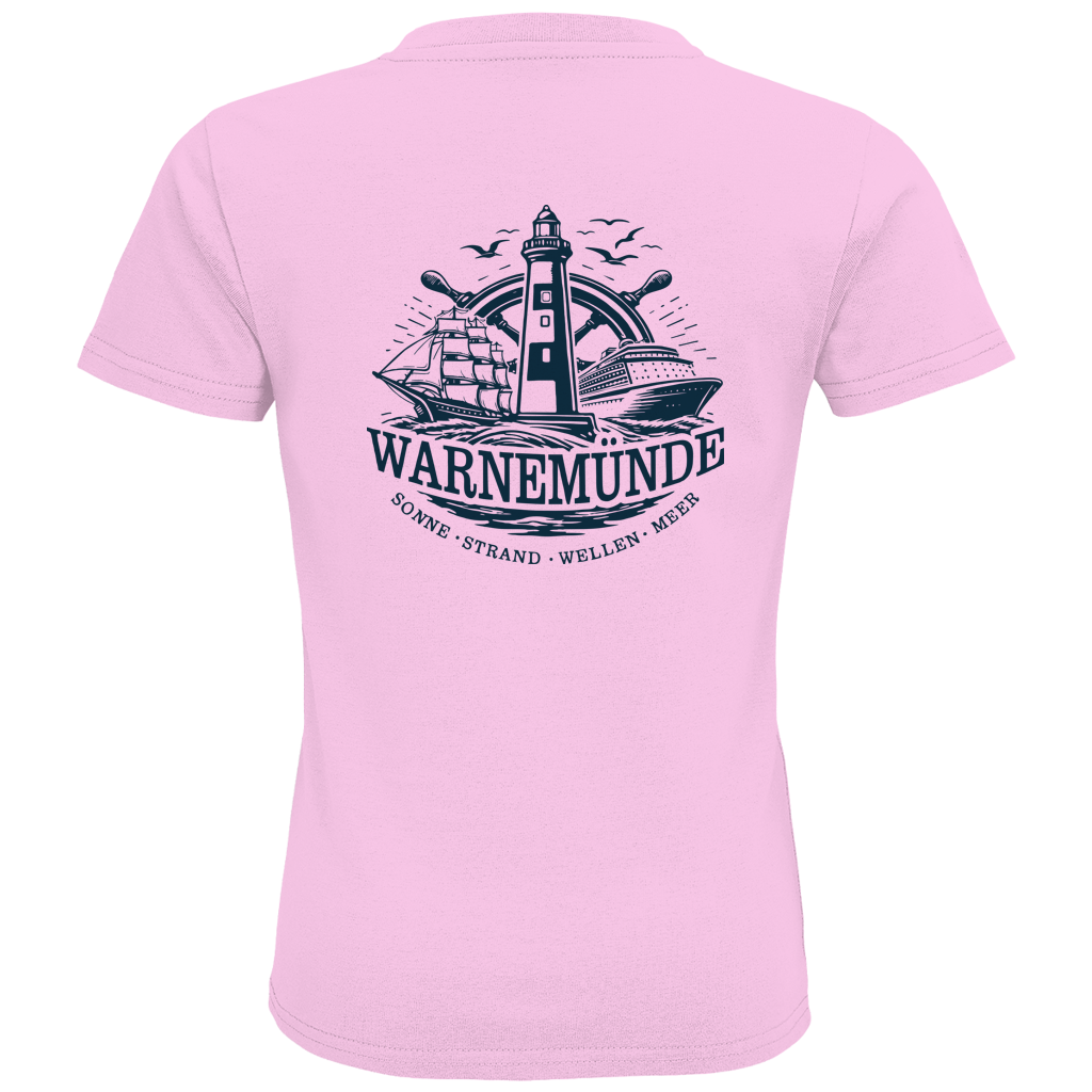 T-Shirt Kinder "Warnemünde Leuchtturm" #500 - beidseitiger Druck