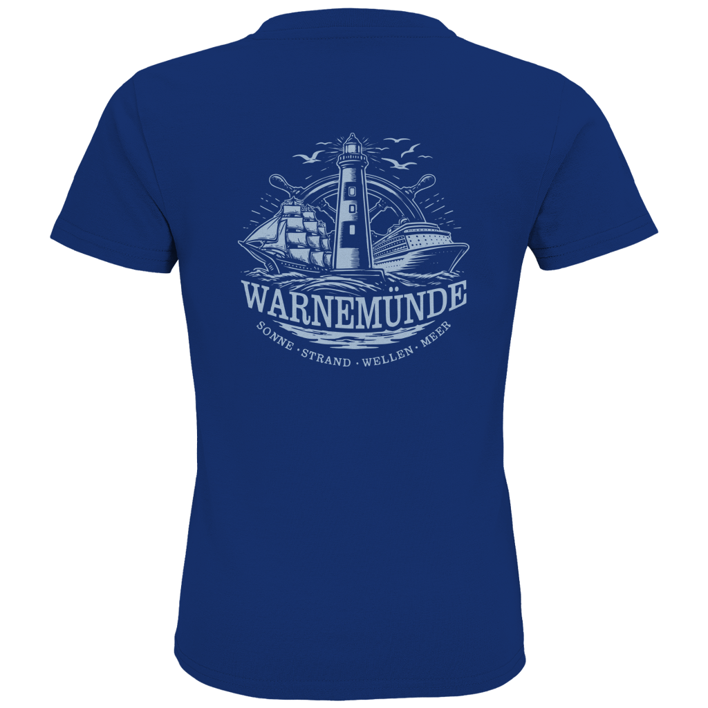 T-Shirt Kinder "Warnemünde Leuchtturm" #500 - beidseitiger Druck
