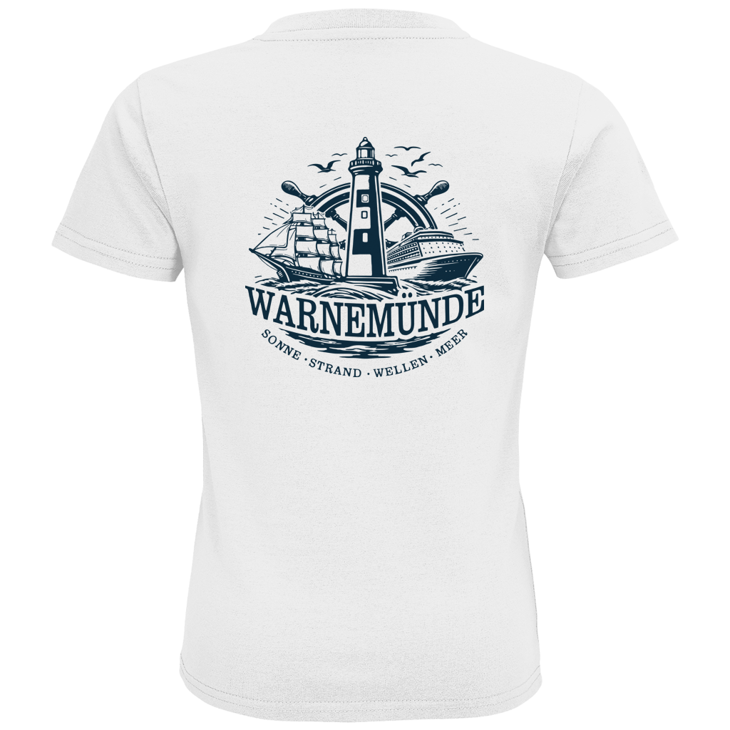 T-Shirt Kinder "Warnemünde Leuchtturm" #500 - beidseitiger Druck