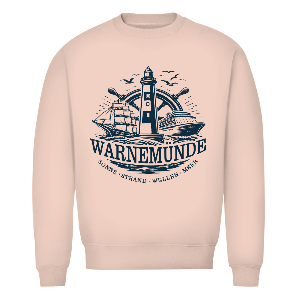 Sweatshirt Herren  "Warnemünde Leuchtturm" #500 - einseitiger Druck