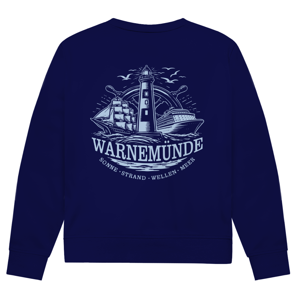 Sweatshirt Herren "Warnemünde Leuchtturm" #500 - beidseitiger Druck